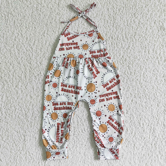 SR0051 Sun Pattern White Print Slip Bodysuit
