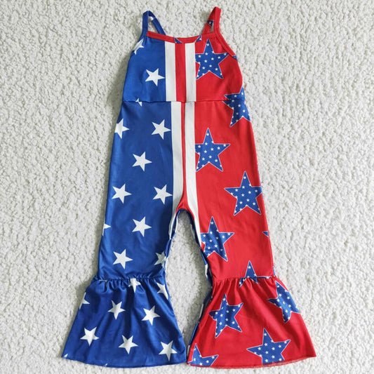 SR0058 Baby Girls 4th of july Jumpsuit