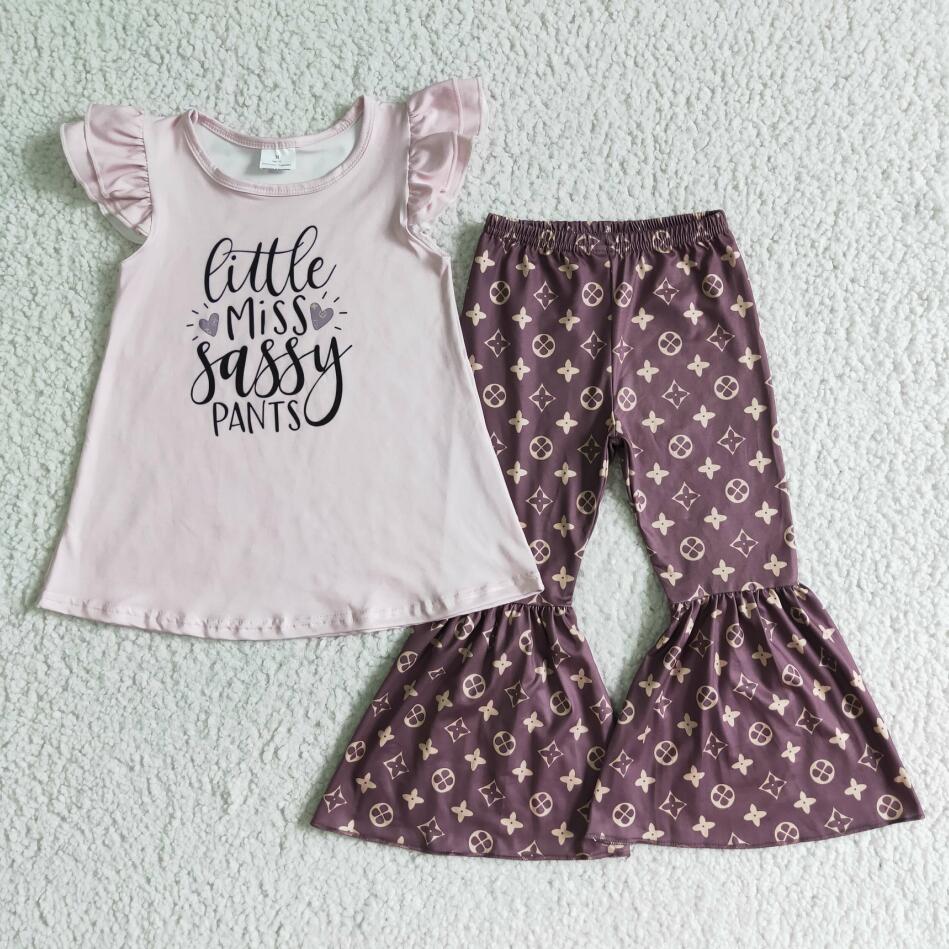 GSPO0087 Baby Girls Little Miss Sassy Pants Set