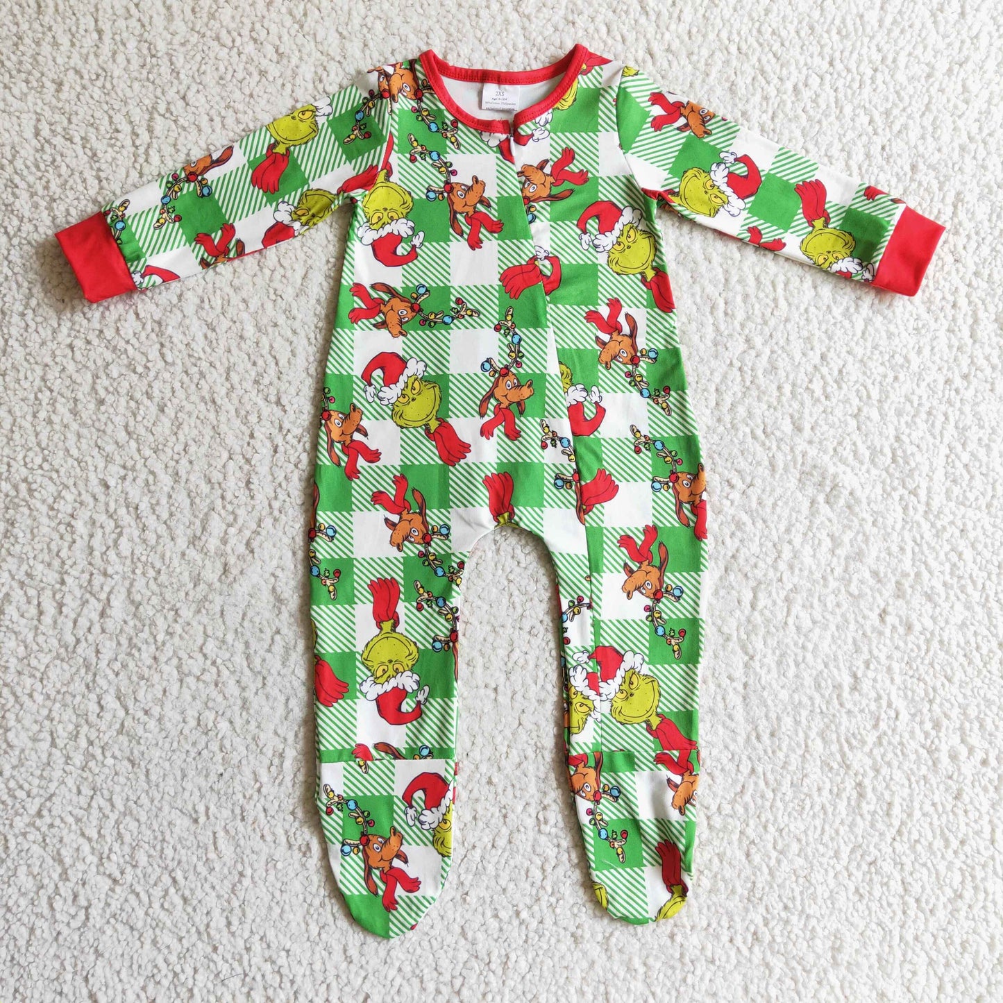 LR0194 baby Christmas clothes long sleeve romper