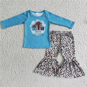 6 B6-36 Metty Christmas Leopard Blue Gifts Outfit