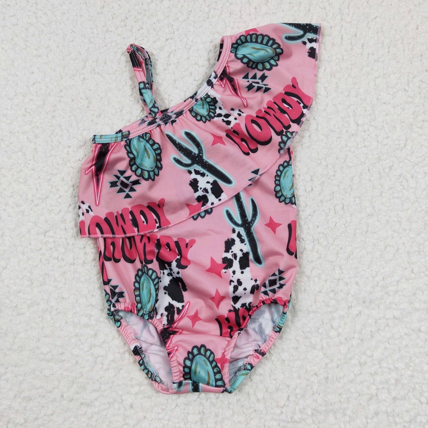 S0092 HOWDY cactus jewel pink one-piece swimsuit