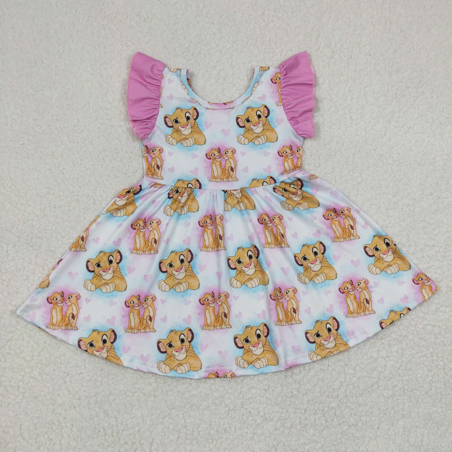 GSD0220 New Girl Lion King Simba Flying Sleeve Dress