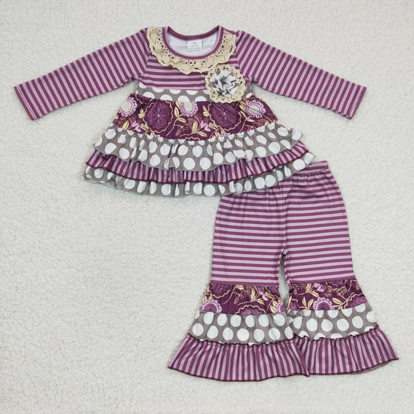 6 A31-28 New purple striped dot set