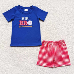 BSSO0203 Baseball BRO Tibetan blue short sleeve shorts suit