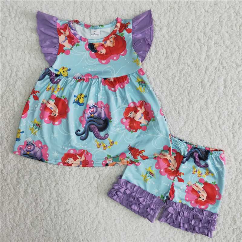 RTS new arrive girls clothes cute lovely girl summer wear kids clothing sets toddler baby girl outfit